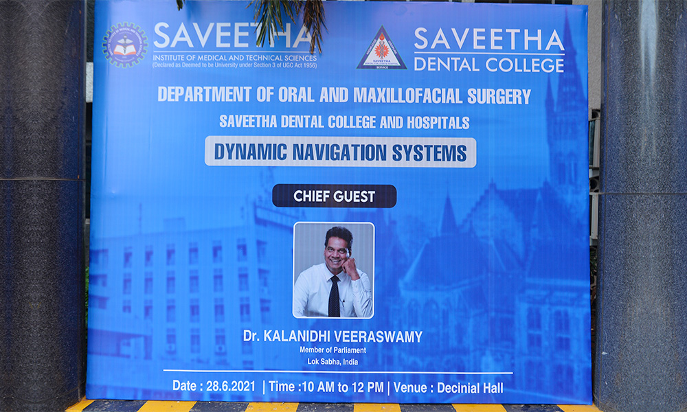 Saveetha Dental College- India & University of Glasgow - United Kingdom in Dynamic Navigation with Navident 3.0